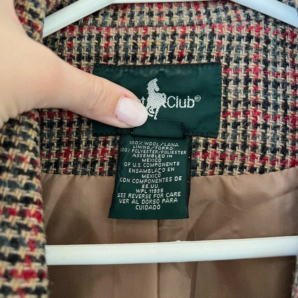 Hunt Club 100% Wool Oversized Blazer Jacket Size 8 - Picture 6 of 8